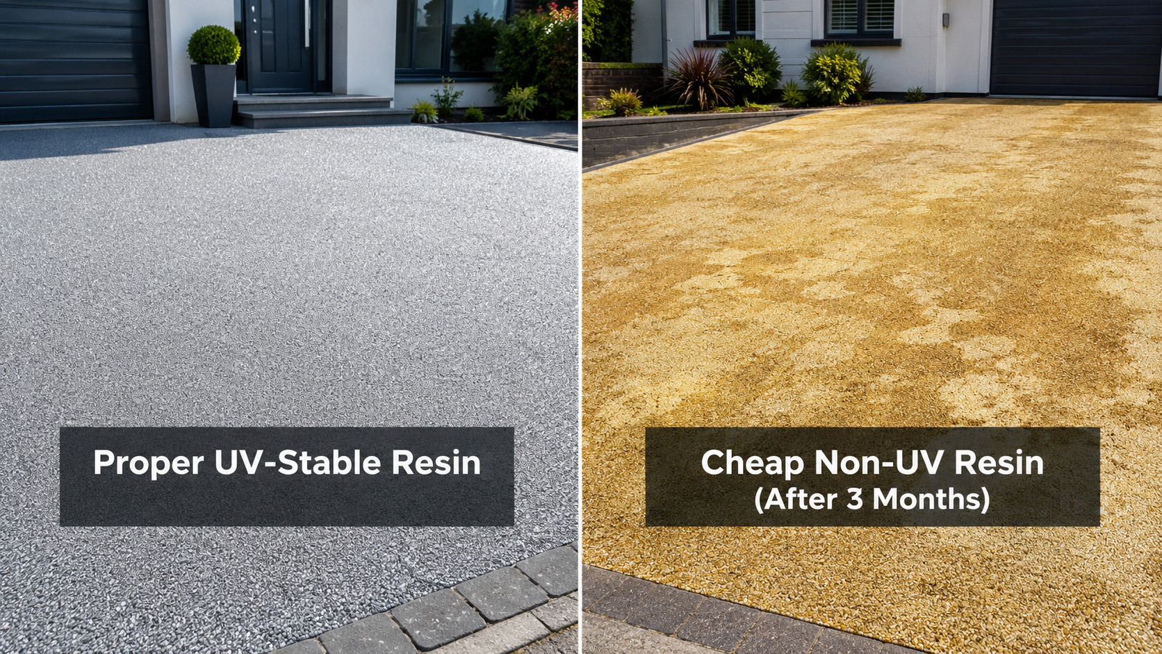 The Yellowing Driveway: Why Non-UV Resin Ruins £15k Investments